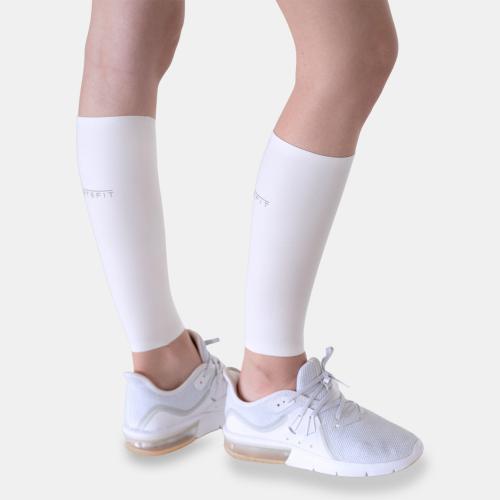 Artefit compressie kuit sleeves - Unisex wit