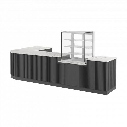 Gebaksvitrine 4-laags met isolatieglas - 750mm