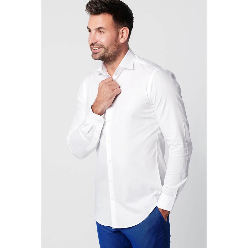 SKOT Fashion Shirt - Slim Fit - Serious White Oxford -