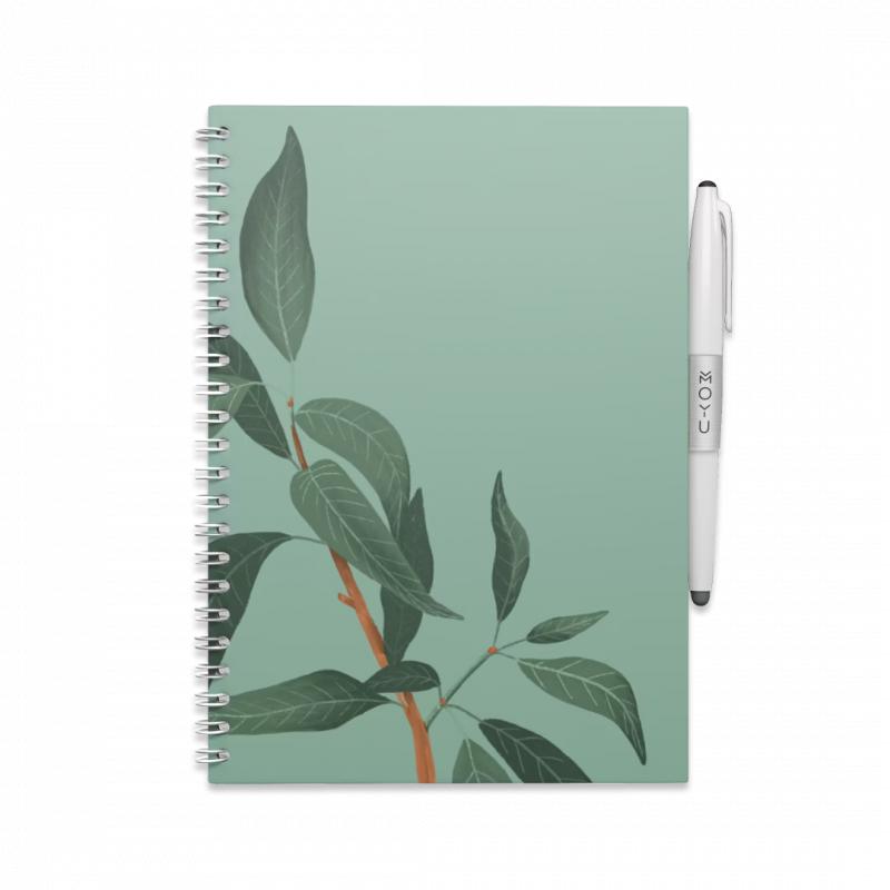 MOYU Uitwisbaar Notitieboek A5 - Lovely Leaf - Hardcover
