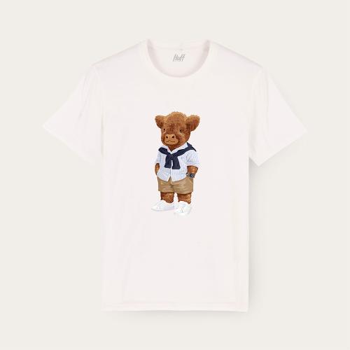 Houten Horloge T-Shirt Harvey Yachter Off-White