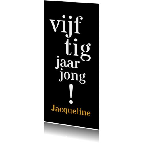 Uitnodiging 50 typografisch lang