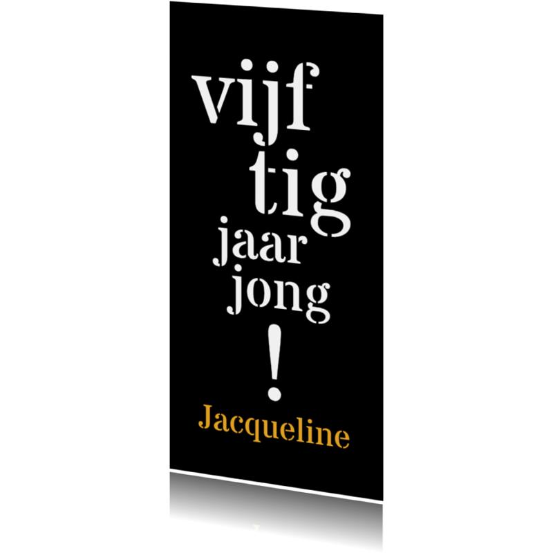 Uitnodiging 50 typografisch lang