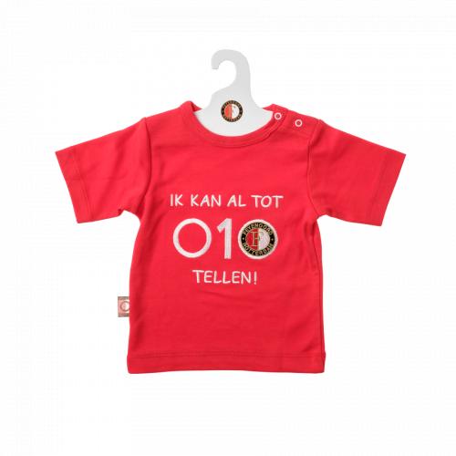 Feyenoord Baby T Shirt KM 010 Tellen, rood