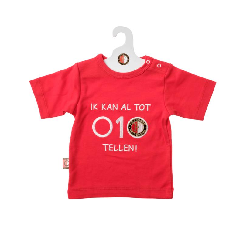 Feyenoord Baby T Shirt KM 010 Tellen, rood
