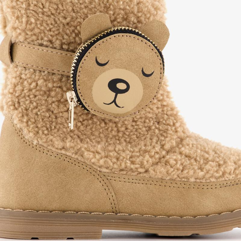 Blue Box gevoerde teddy enkellaarsjes bruin