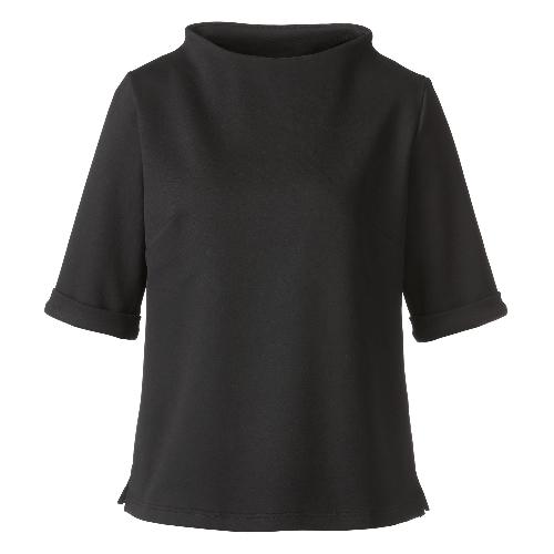 Jersey shirt met korte mouwen van bio-katoen, zwart, 44/46