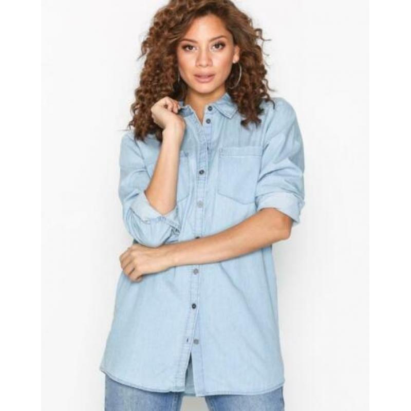 Object (Berry) vlot lange spijkerblouse mt 36/S KOOPJE