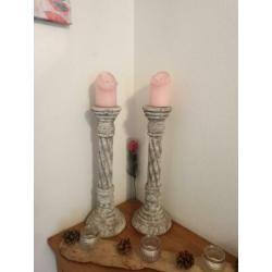 Accecoires, lamp, kandelaar en dienblad