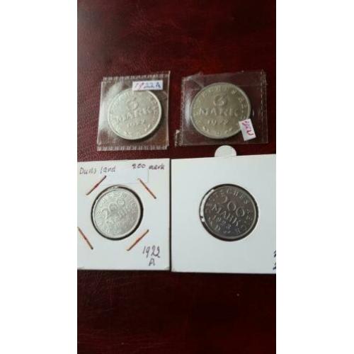 Duitsland lotje 3mark en 200 Mark aluminium