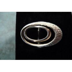 Zilveren ring 925, ovale vorm, maat 20