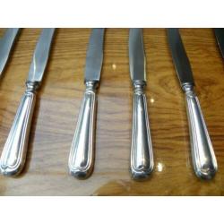 Art deco messenset verzilverd/12persoons