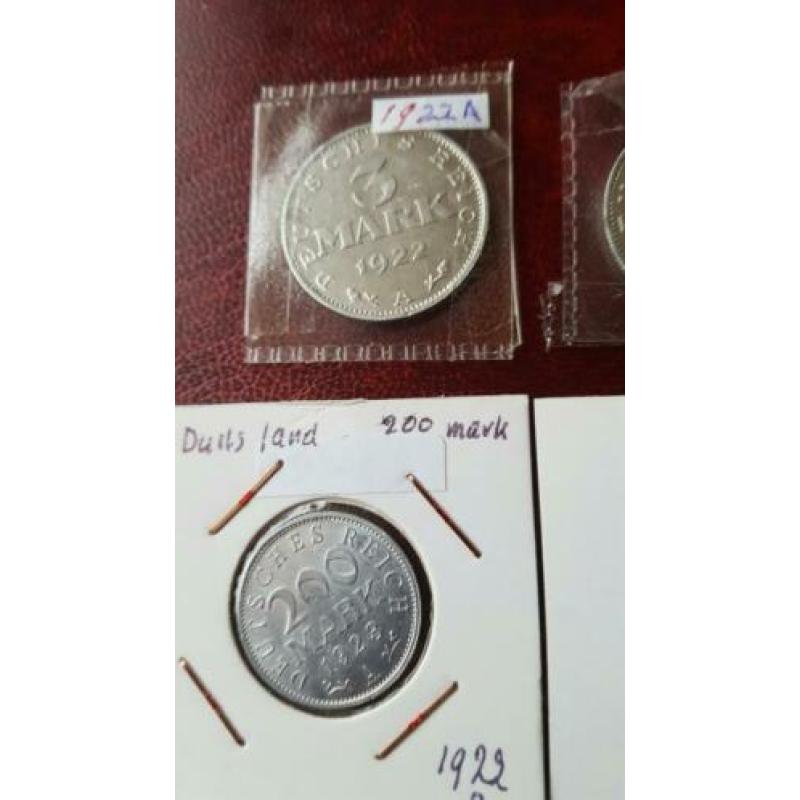 Duitsland lotje 3mark en 200 Mark aluminium