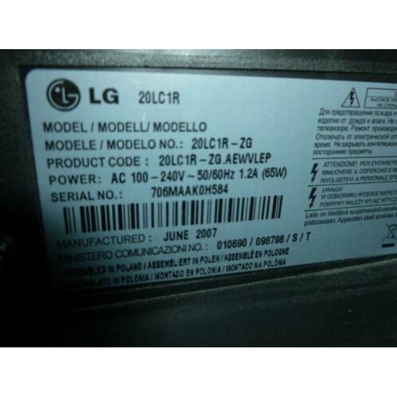 LG tv. leuk voor op de slaapkamer