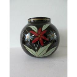Booms art deco vaas bloemen hoogte 18 cm, diameter 19 cm.