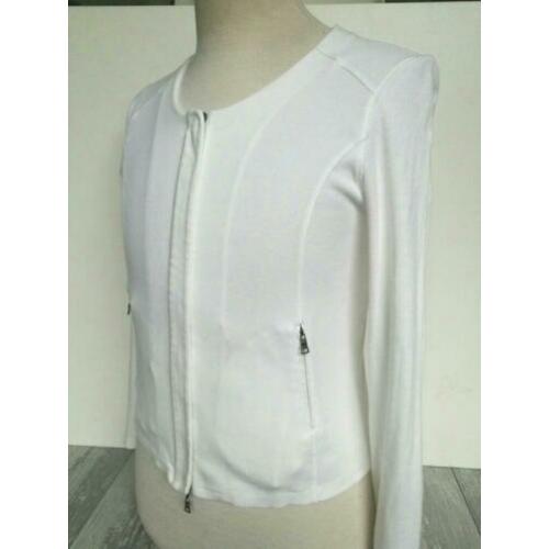 Repeat sweat vest jasje M 38 Wit Katoen