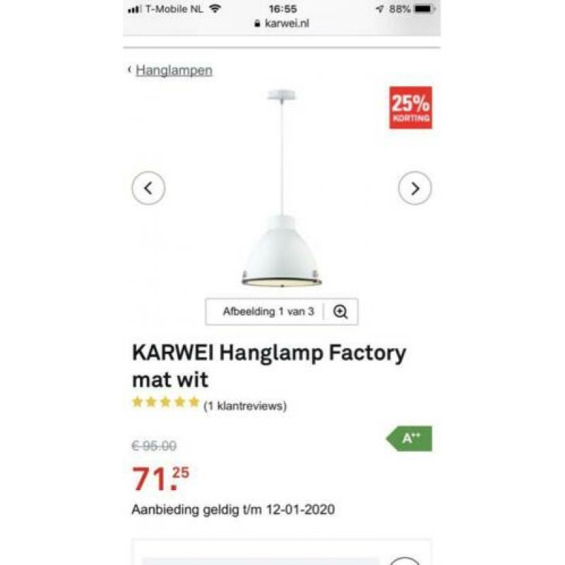 Hanglamp factory karwei
