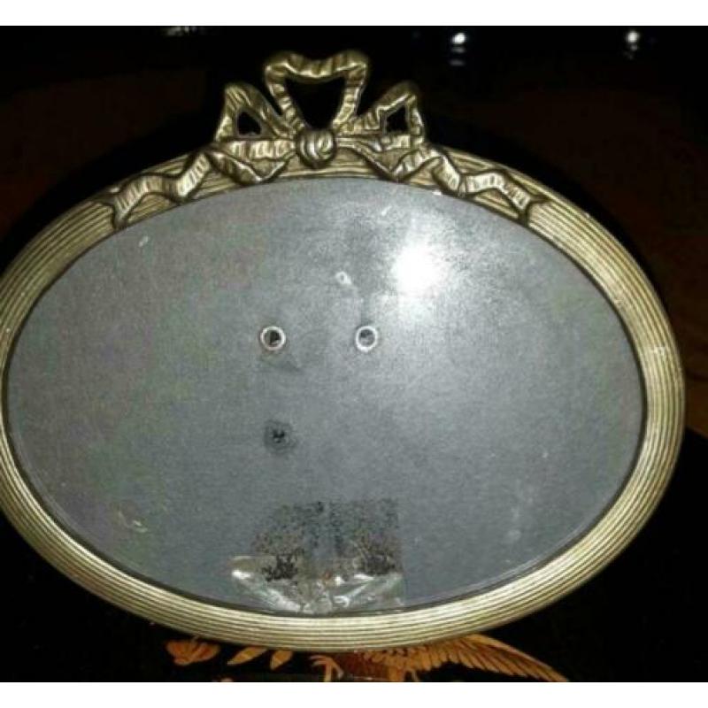 Ovaal strik fotolijstje met glas,