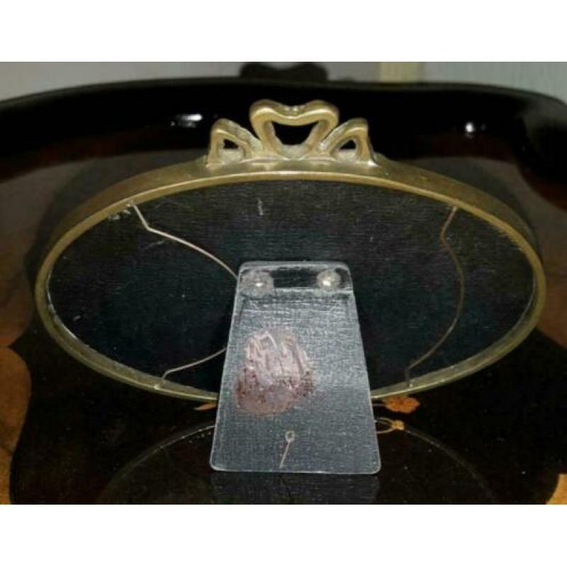 Ovaal strik fotolijstje met glas,