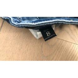 Vingino jeans short maat 128/8 blauw.
