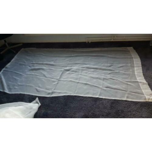 4 stuks witte vitrage