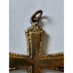antiek hanger kruisje waarschijnlijk verguld