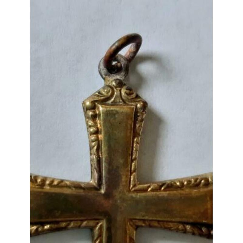 antiek hanger kruisje waarschijnlijk verguld
