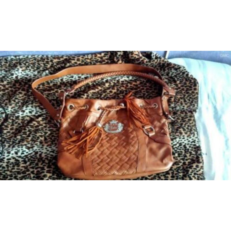 Friis &Company leren camel kleurige dames schouder-/handtas