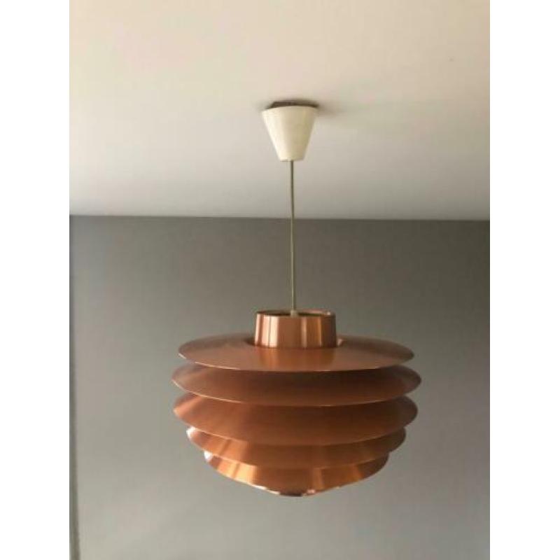 Svend Middelboe Verona lamp in koper voor Nordisk Solar
