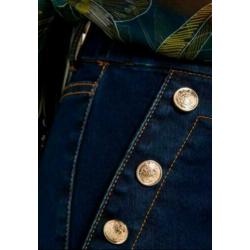 Hoge taille high waist jeans morgan stretch spijkerbroek