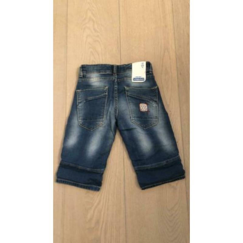 Vingino jeans short maat 128/8 blauw.