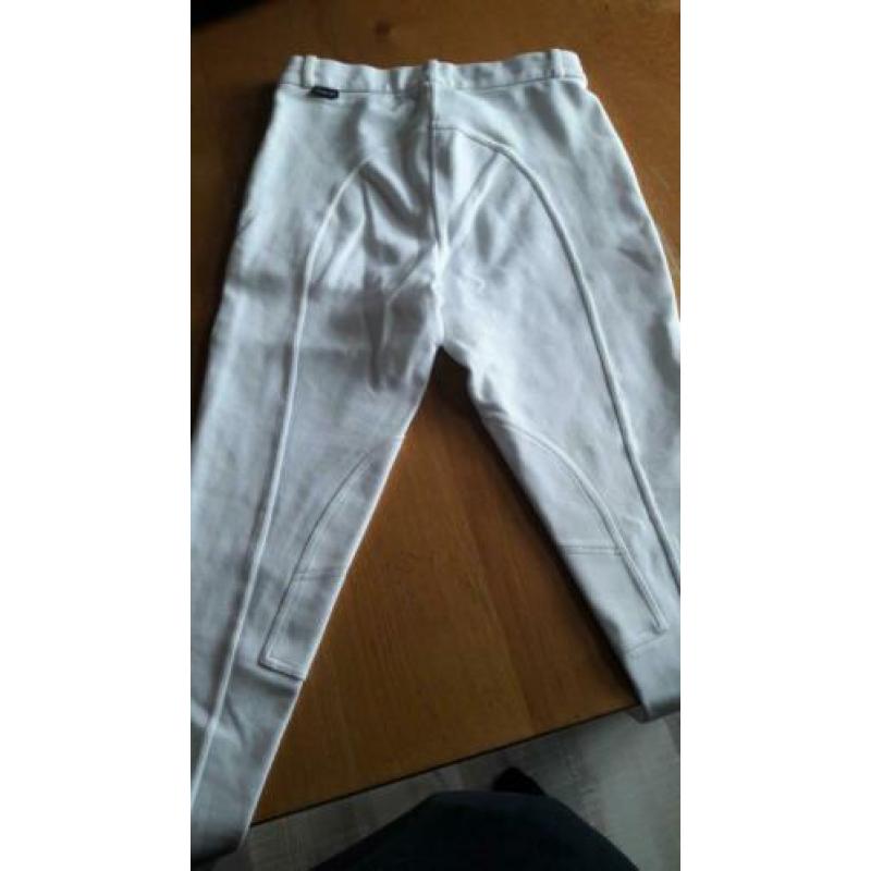 Paardrijbroek decathlon wit stretch maat L