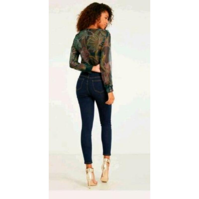 Hoge taille high waist jeans morgan stretch spijkerbroek