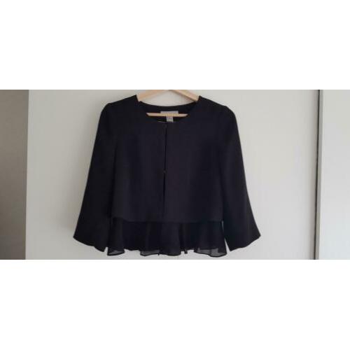 Zwarte jas vest blazer h&m maat 36
