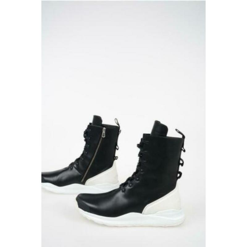 Rick Owens Zwart Leren Baggy Ankle Boots maat 42