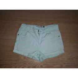 Hema mintgroene korte broek, maat 158/164