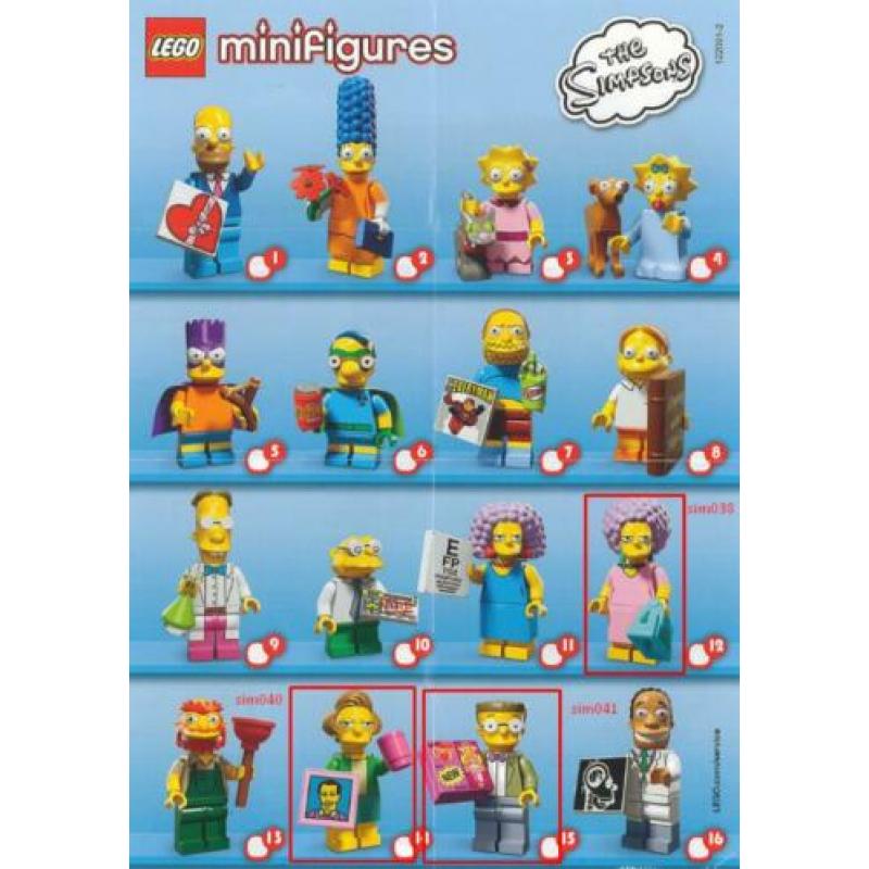 Lego Simpsons Serie 2 &ndash; sim038, sim040 en sim041 (2x)