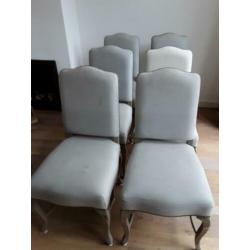 Eettafel stoelen hout 6 stuks