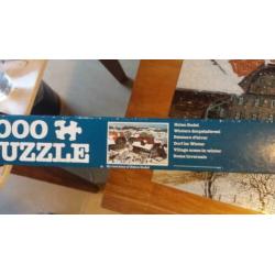 Puzzel schilderij Helen Gudel Winters dorpstafereel 1000 st