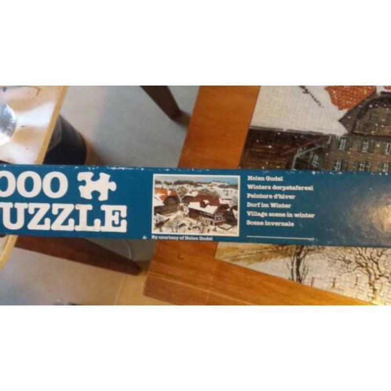 Puzzel schilderij Helen Gudel Winters dorpstafereel 1000 st