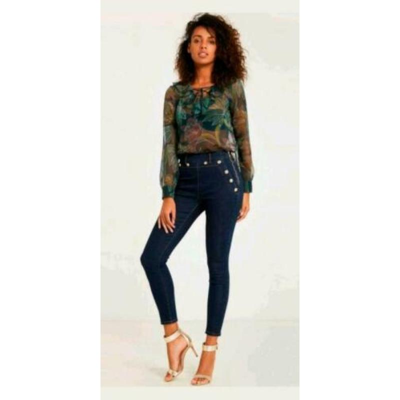 Hoge taille high waist jeans morgan stretch spijkerbroek