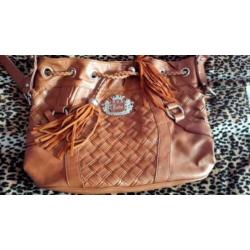 Friis &Company leren camel kleurige dames schouder-/handtas