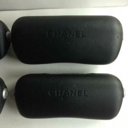 4 Chanel brillen kokers / etuis zwart