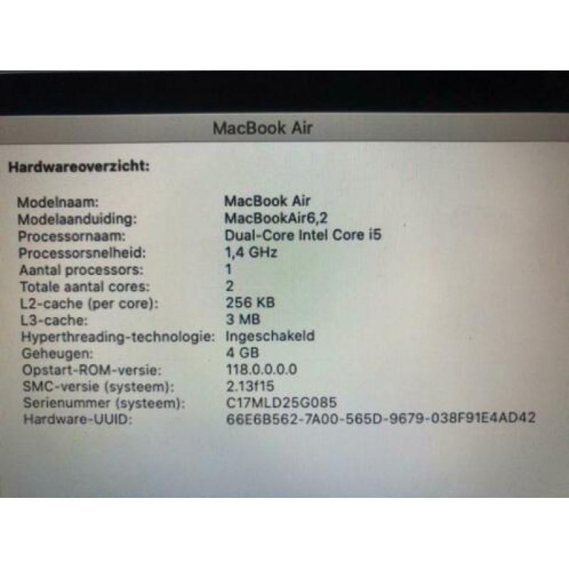 Te koop: Apple MacBook Air 13’’ 128GB