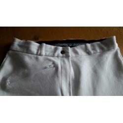 Paardrijbroek decathlon wit stretch maat L