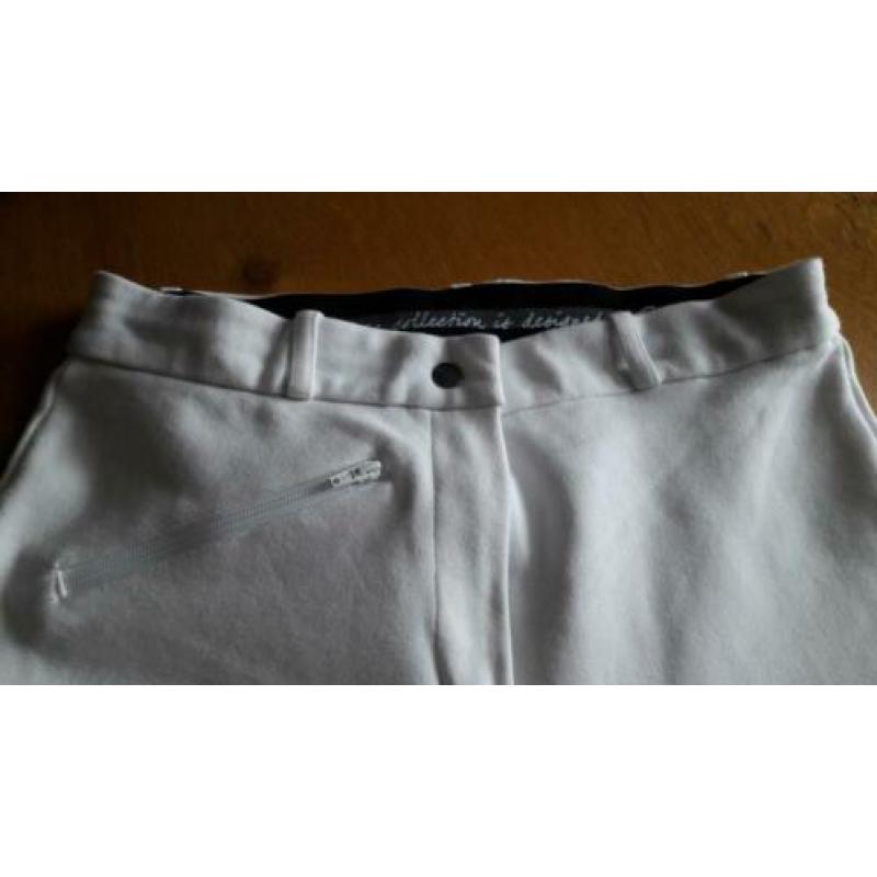 Paardrijbroek decathlon wit stretch maat L