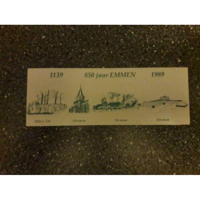 Velletje stadspostzegels t.b.v. Stichting 850 jaar Emmen.