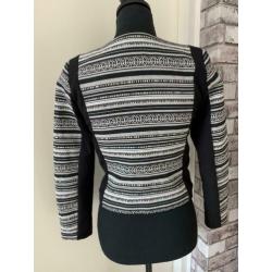 Nieuw! Zwart wit h&m zomer jasje met print 34 XS