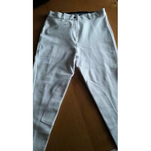 Paardrijbroek decathlon wit stretch maat L