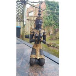Bronzen tempelwachter, 45 cm hoog, brons